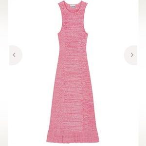 Ganni Melange Sleeveless Dress in Love Potion
